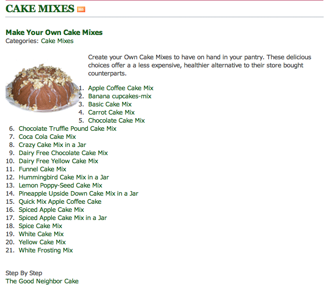 How to make your own cake mixes