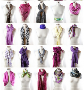 How to tie a scarf forty ways