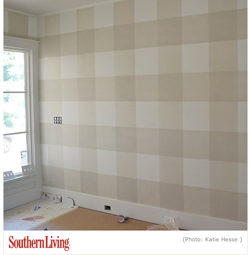 How to paint gingham walls