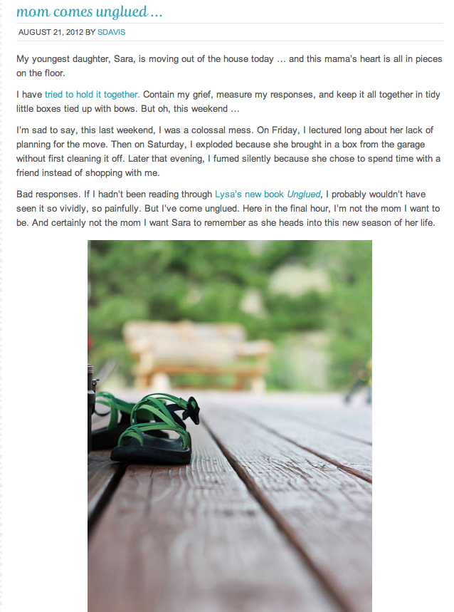 letting your children go