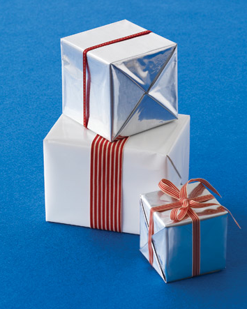 Gift wrap from a potato chip bag