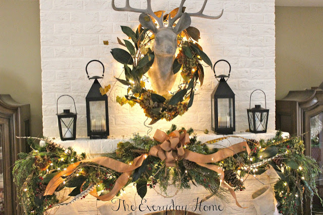 Christmas fireplace mantle