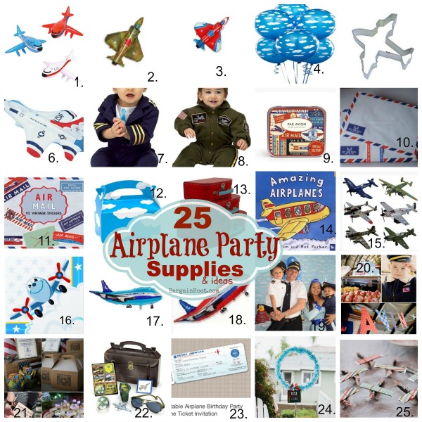 Airplane party supplies and ideas