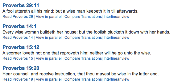 scripture verses on wisdom